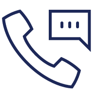 Icon image of phone and chat box