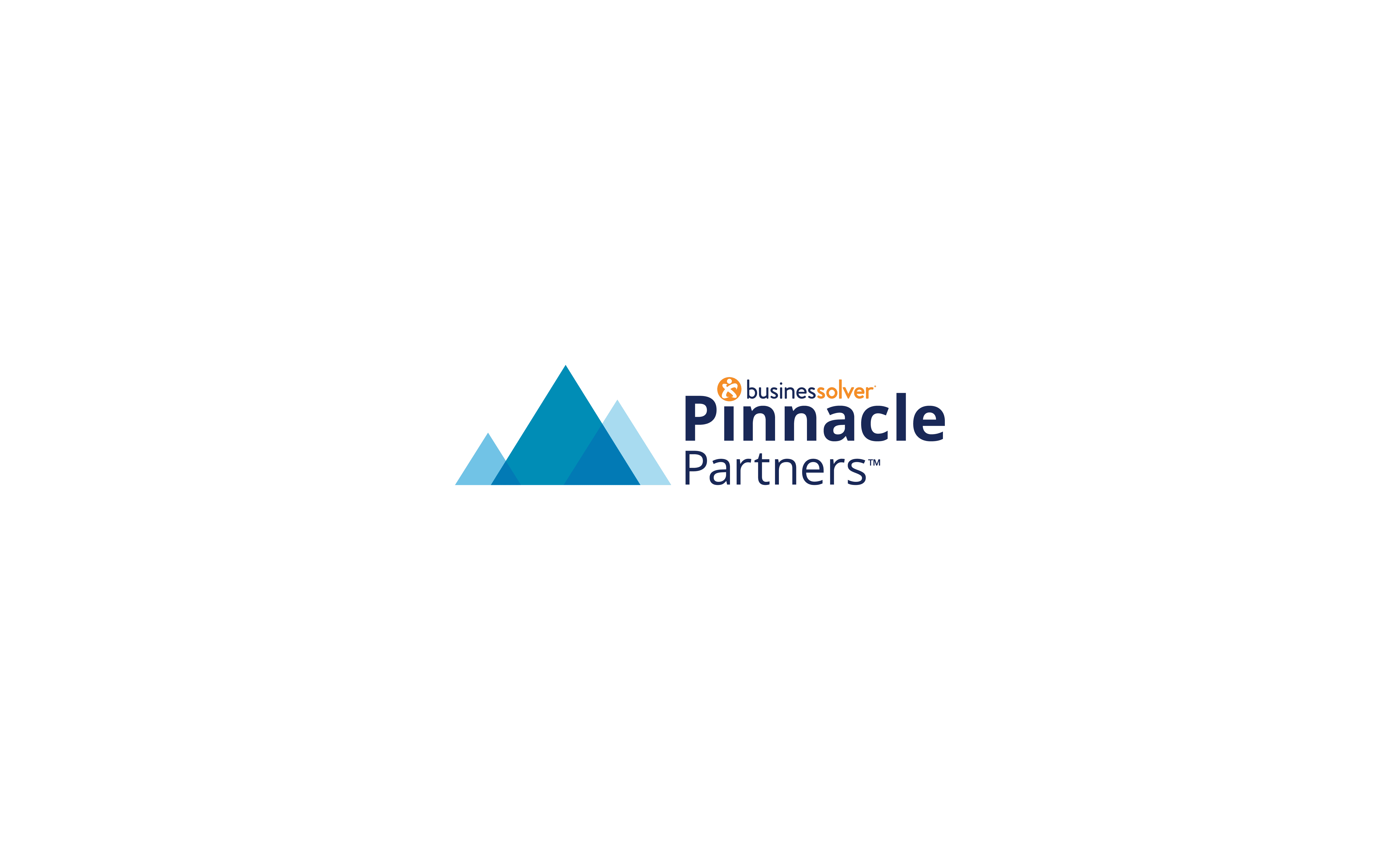 Pinnacle Partners logo with 3 blue mountain shaped triangles